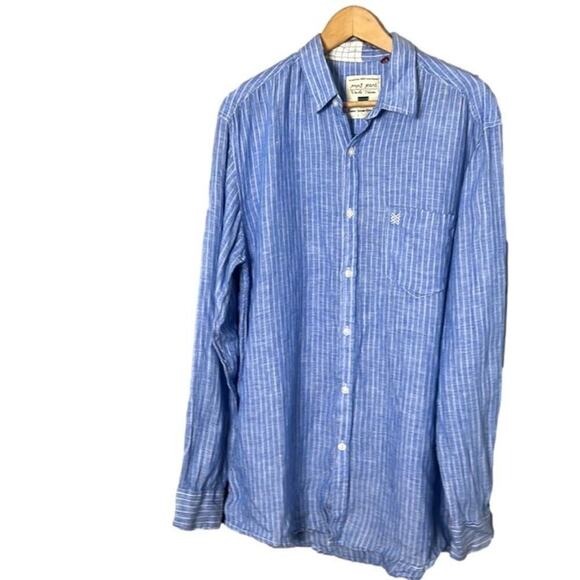 MYNT JEANS POLO TEAM 100% LINEN SHIRT SIZE 44 2XL - Picture 1 of 4